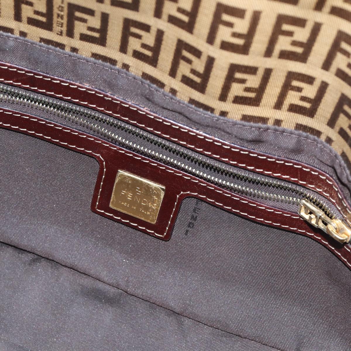 FENDI Zucchino Canvas Mamma Baguette Shoulder Bag Beige yk11816