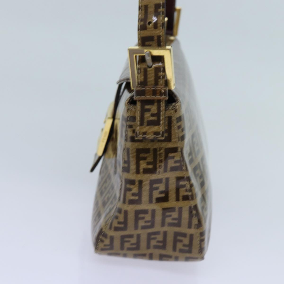 FENDI Zucchino Canvas Mamma Baguette Shoulder Bag Beige yk11816
