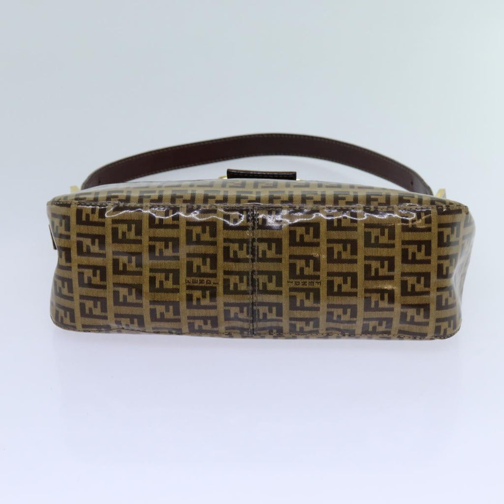 FENDI Zucchino Canvas Mamma Baguette Shoulder Bag Beige yk11816