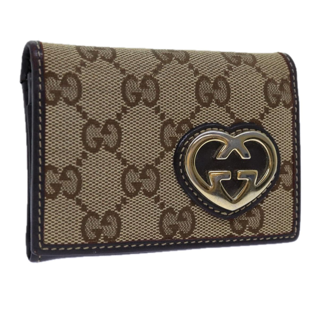 GUCCI GG Canvas Card Case Beige 245730 yk11841