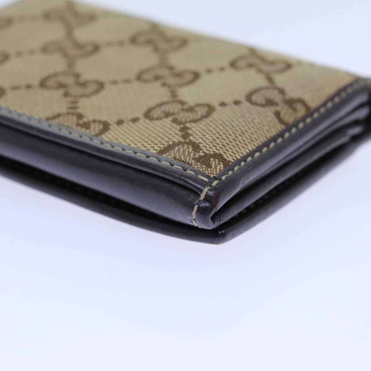 GUCCI GG Canvas Card Case Beige 245730 yk11841