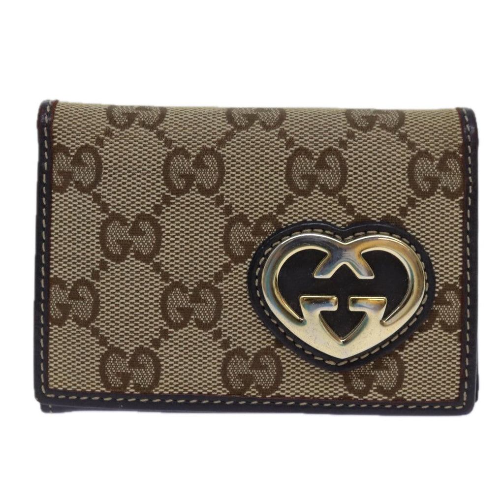 GUCCI GG Canvas Card Case Beige 245730 yk11841