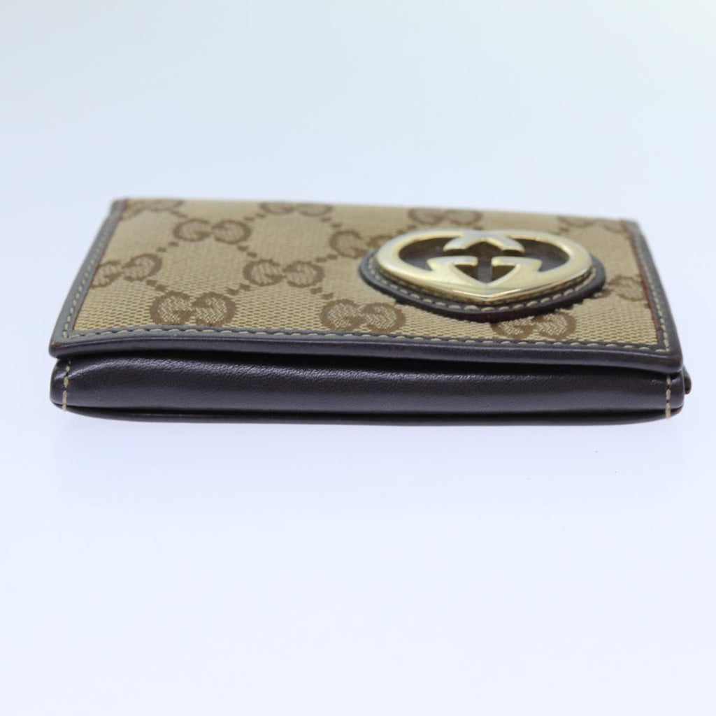 GUCCI GG Canvas Card Case Beige 245730 yk11841