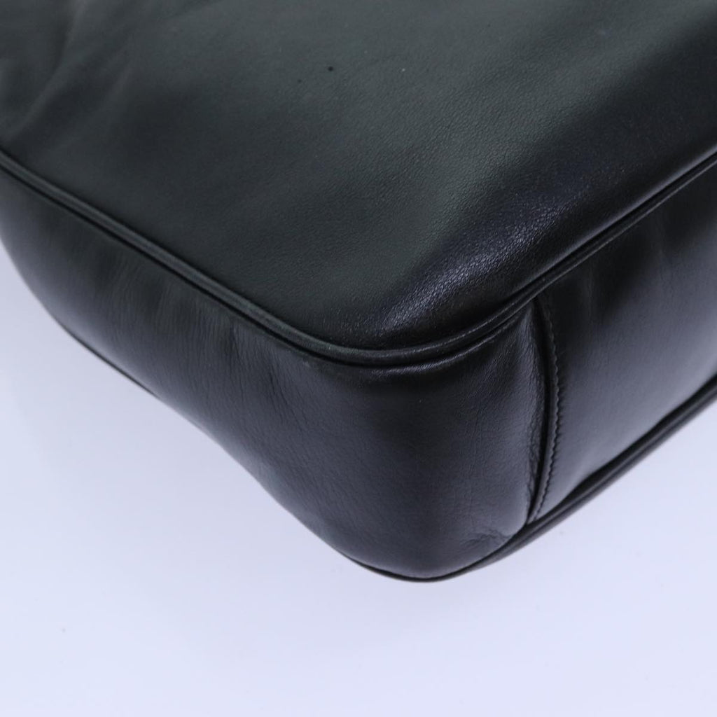 GUCCI Bamboo Hand Bag Leather 2way Black 001 2113 1638 yk11916