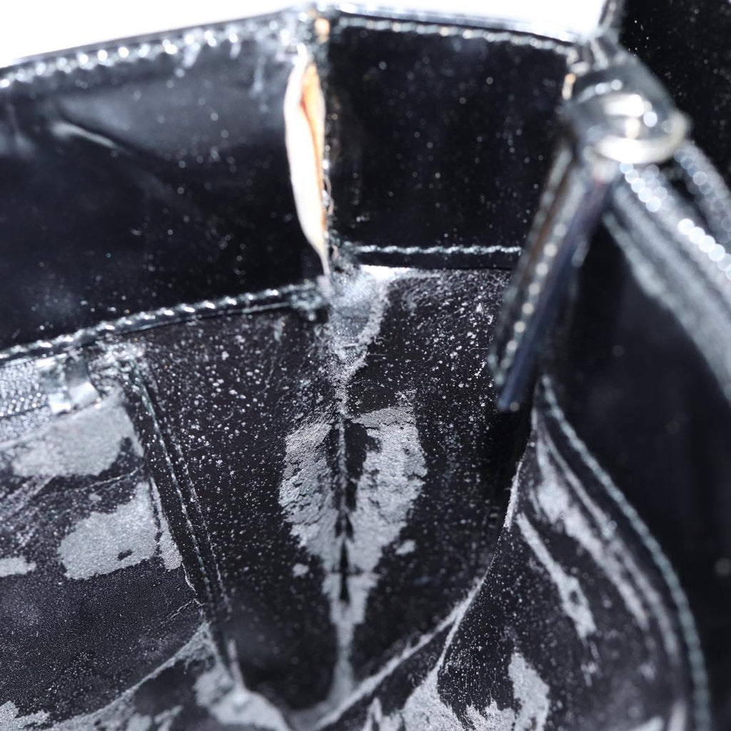 GUCCI Horsebit Shoulder Bag Enamel Black yk11952