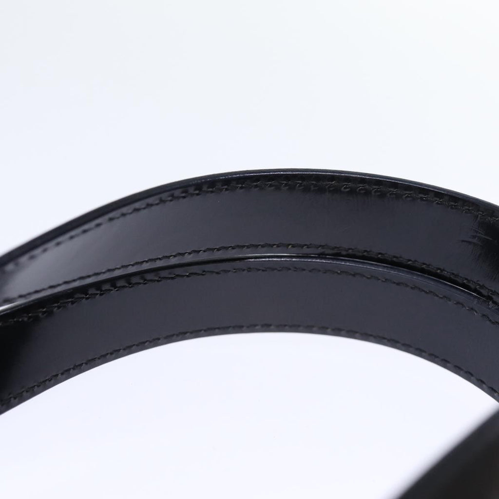 GUCCI Horsebit Shoulder Bag Enamel Black yk11952