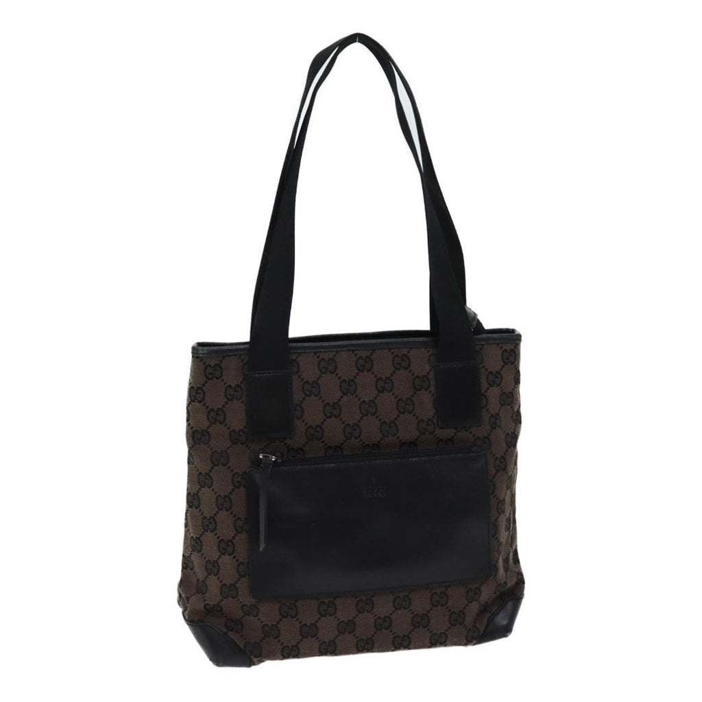 GUCCI GG Canvas Tote Bag Brown 019 0402 yk11958