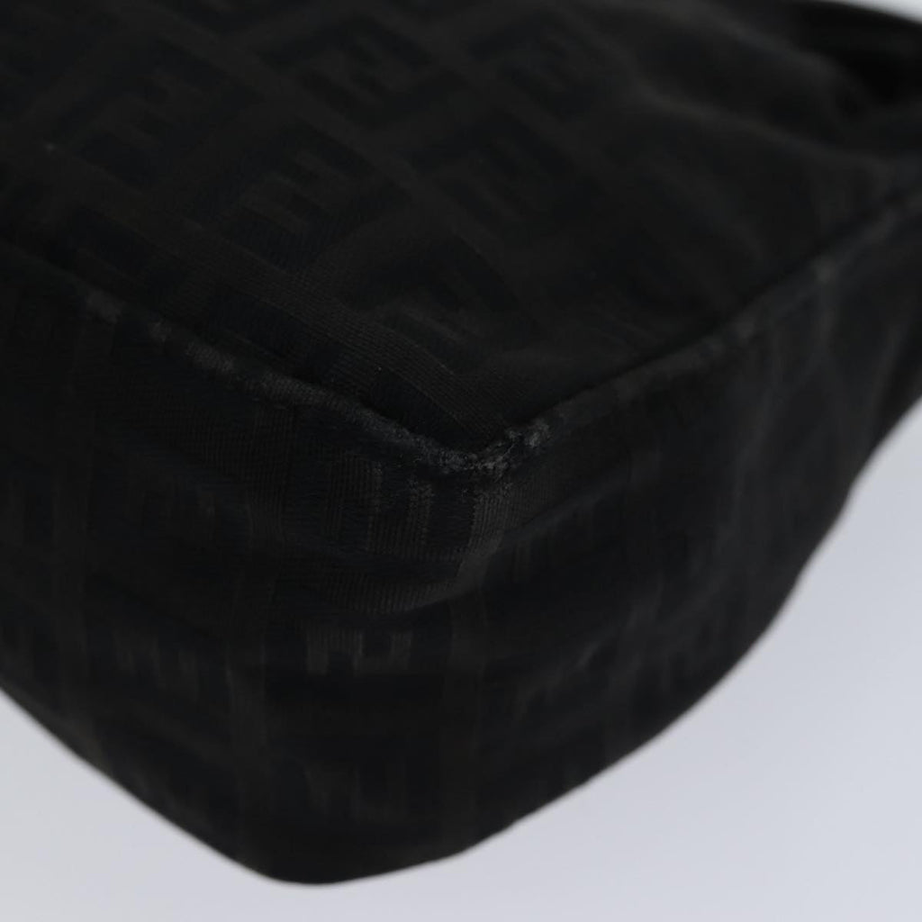 FENDI Zucchino Canvas Hand Bag Black yk11960