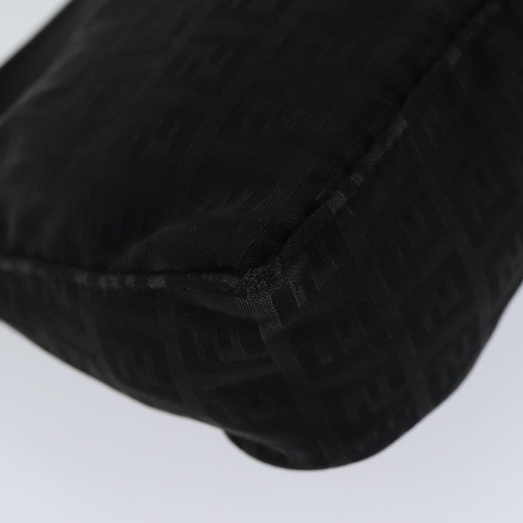 FENDI Zucchino Canvas Hand Bag Black yk11960