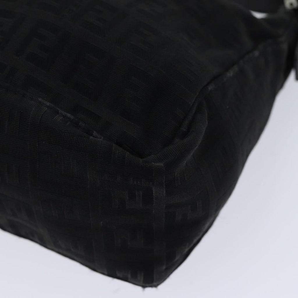 FENDI Zucchino Canvas Hand Bag Black yk11960