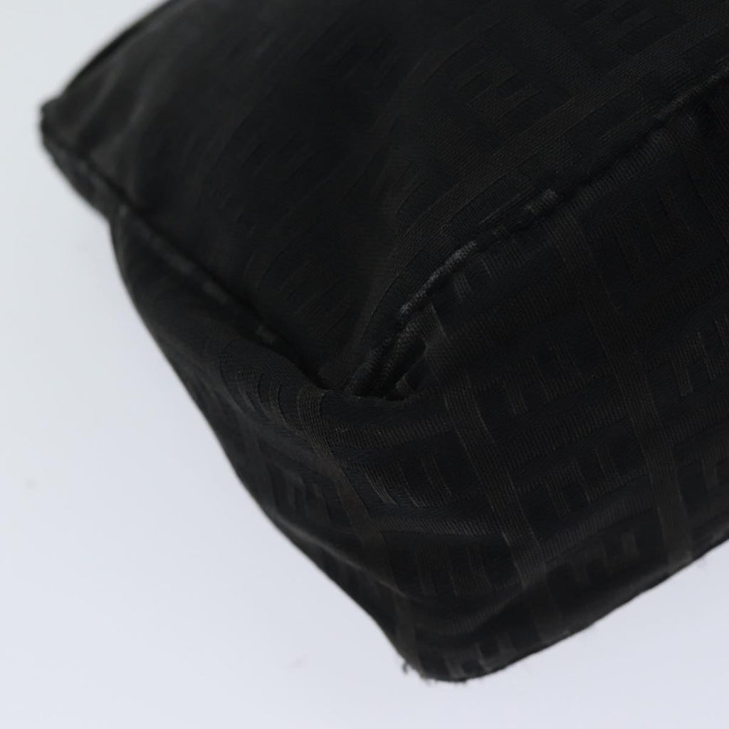 FENDI Zucchino Canvas Hand Bag Black yk11960