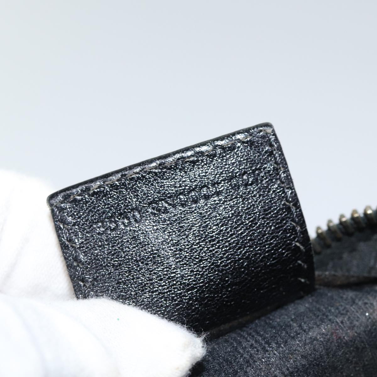 FENDI Zucchino Canvas Hand Bag Black yk11960