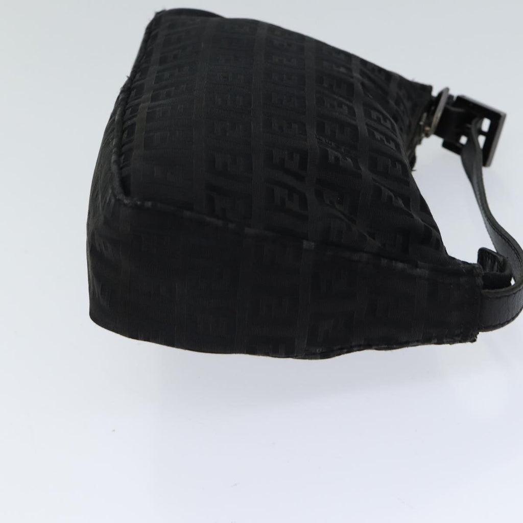 FENDI Zucchino Canvas Hand Bag Black yk11960