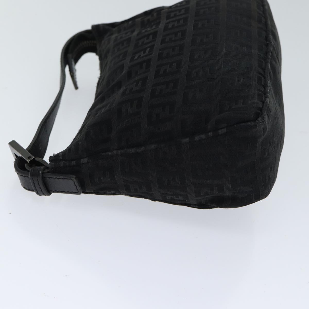FENDI Zucchino Canvas Hand Bag Black yk11960