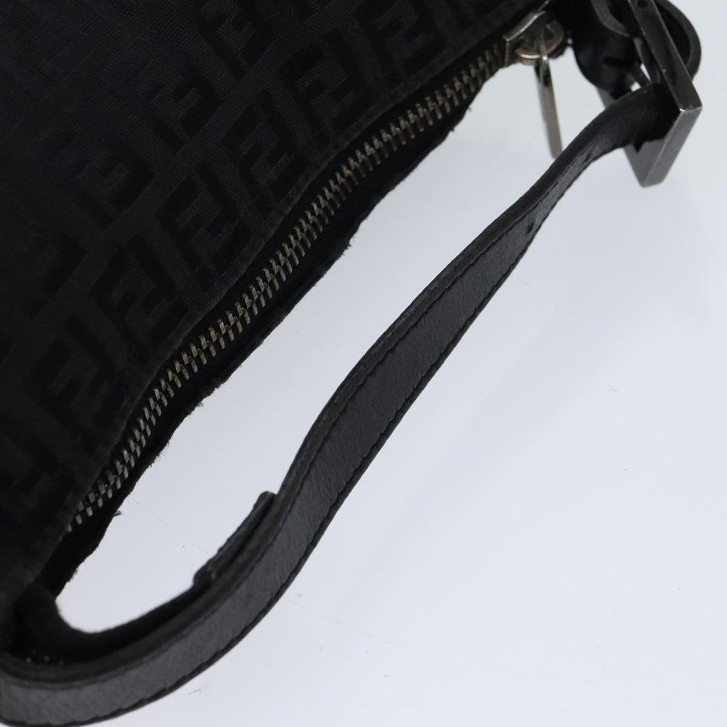 FENDI Zucchino Canvas Hand Bag Black yk11960