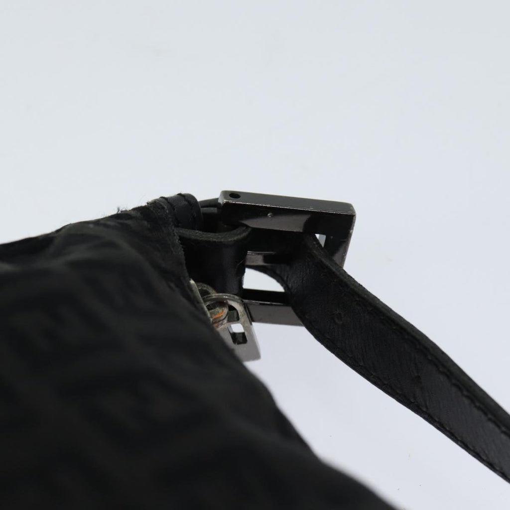 FENDI Zucchino Canvas Hand Bag Black yk11960