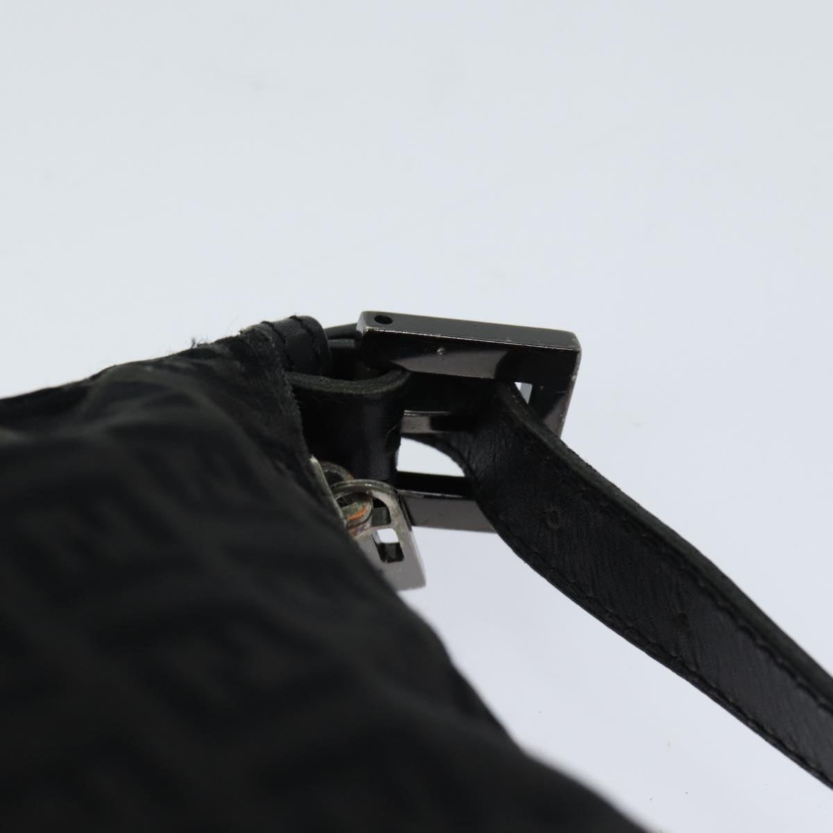 FENDI Zucchino Canvas Hand Bag Black yk11960