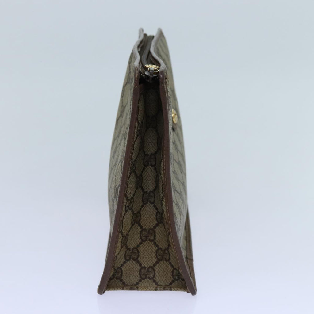 GUCCI GG Supreme Web Sherry Line Clutch Bag Beige 014 123 6053 yk11962