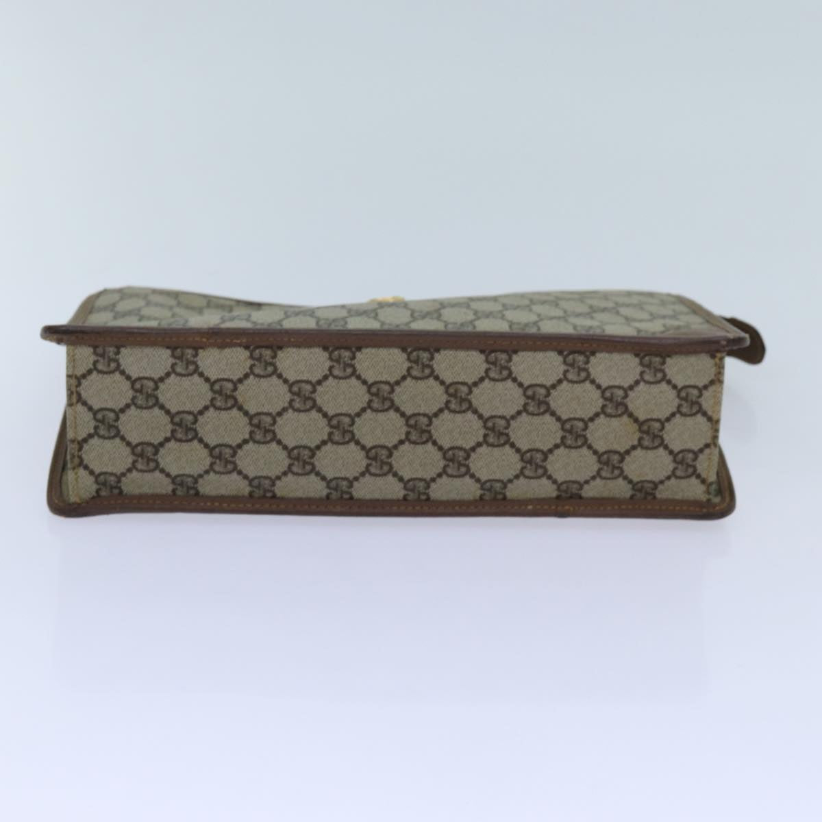 GUCCI GG Supreme Web Sherry Line Clutch Bag Beige 014 123 6053 yk11962