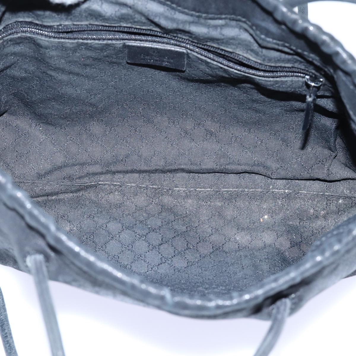 GUCCI Shoulder Bag Suede Leather 2Set Black yk12004