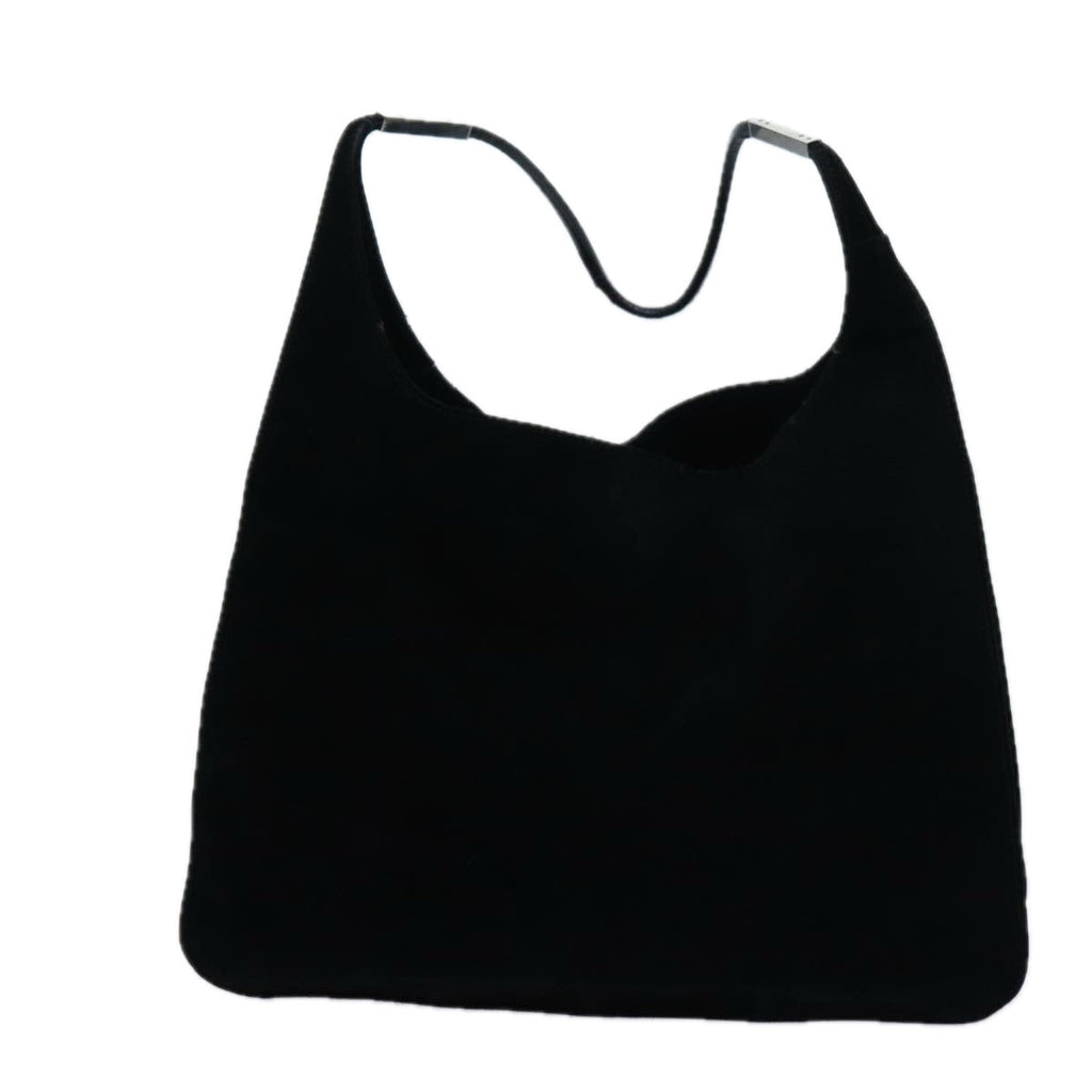 GUCCI Shoulder Bag Suede Leather 2Set Black yk12004