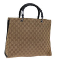 GUCCI Bamboo Hand Bag GG Canvas Beige 002 1010 yk12011