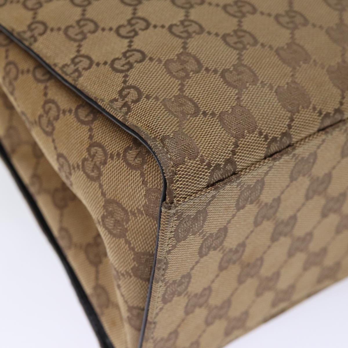 GUCCI Bamboo Hand Bag GG Canvas Beige 002 1010 yk12011