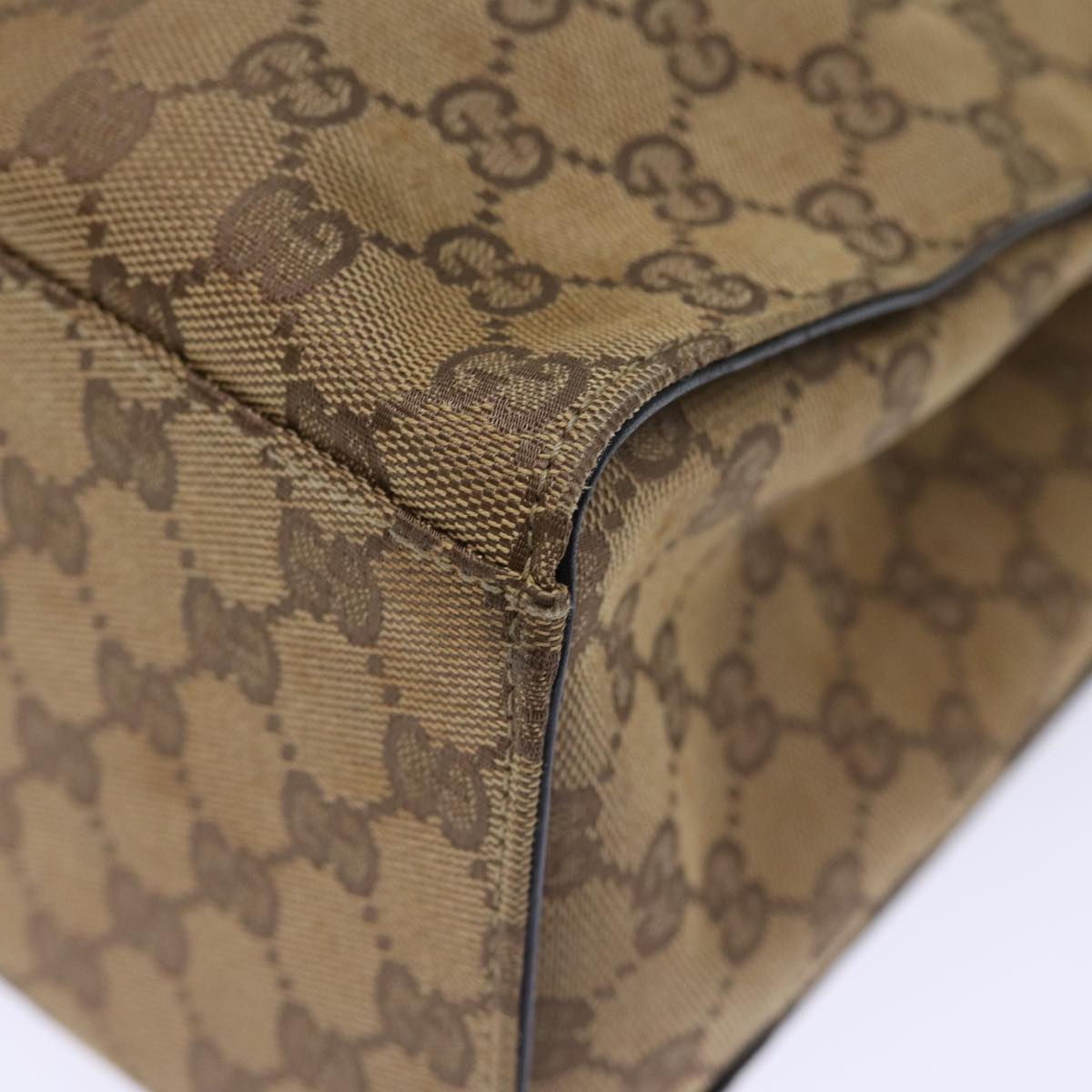 GUCCI Bamboo Hand Bag GG Canvas Beige 002 1010 yk12011