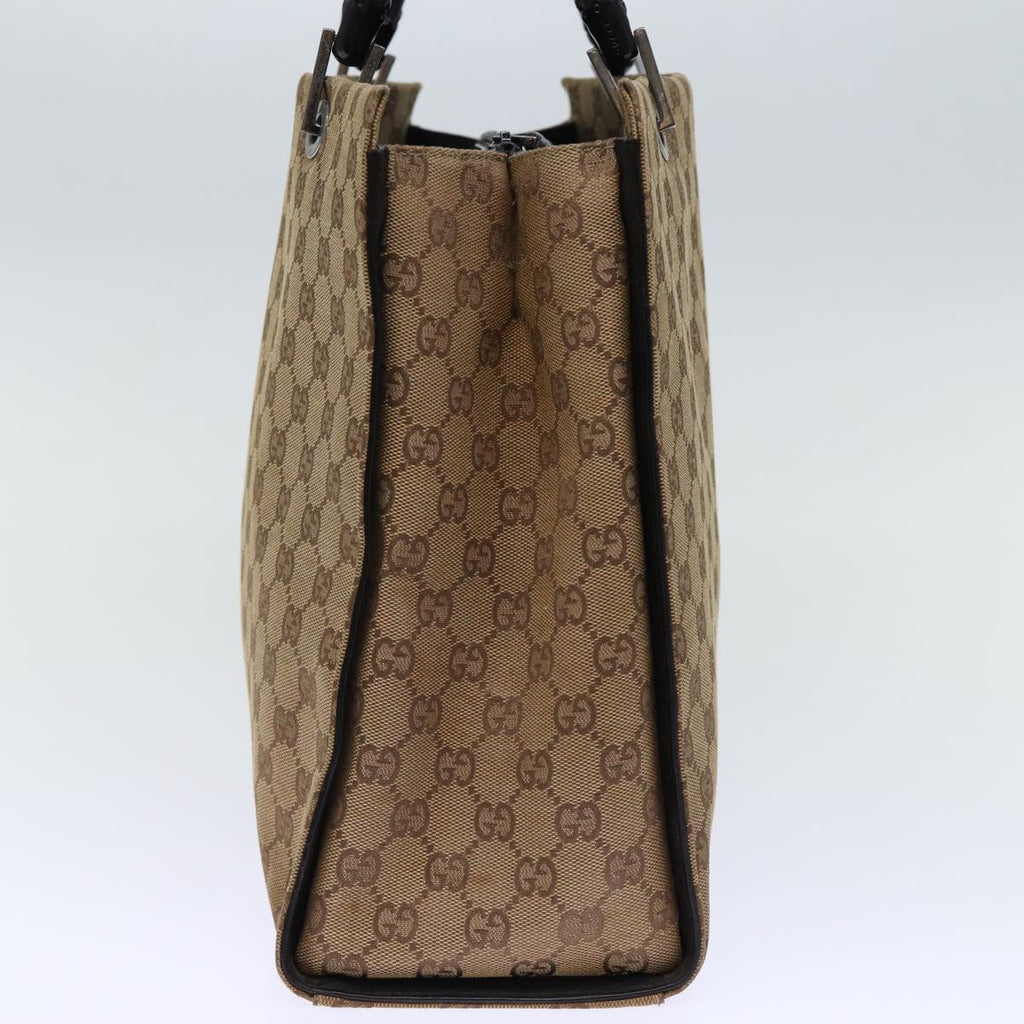 GUCCI Bamboo Hand Bag GG Canvas Beige 002 1010 yk12011