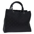 GUCCI Bamboo GG Canvas Hand Bag Nylon Black 002 1010 yk12012