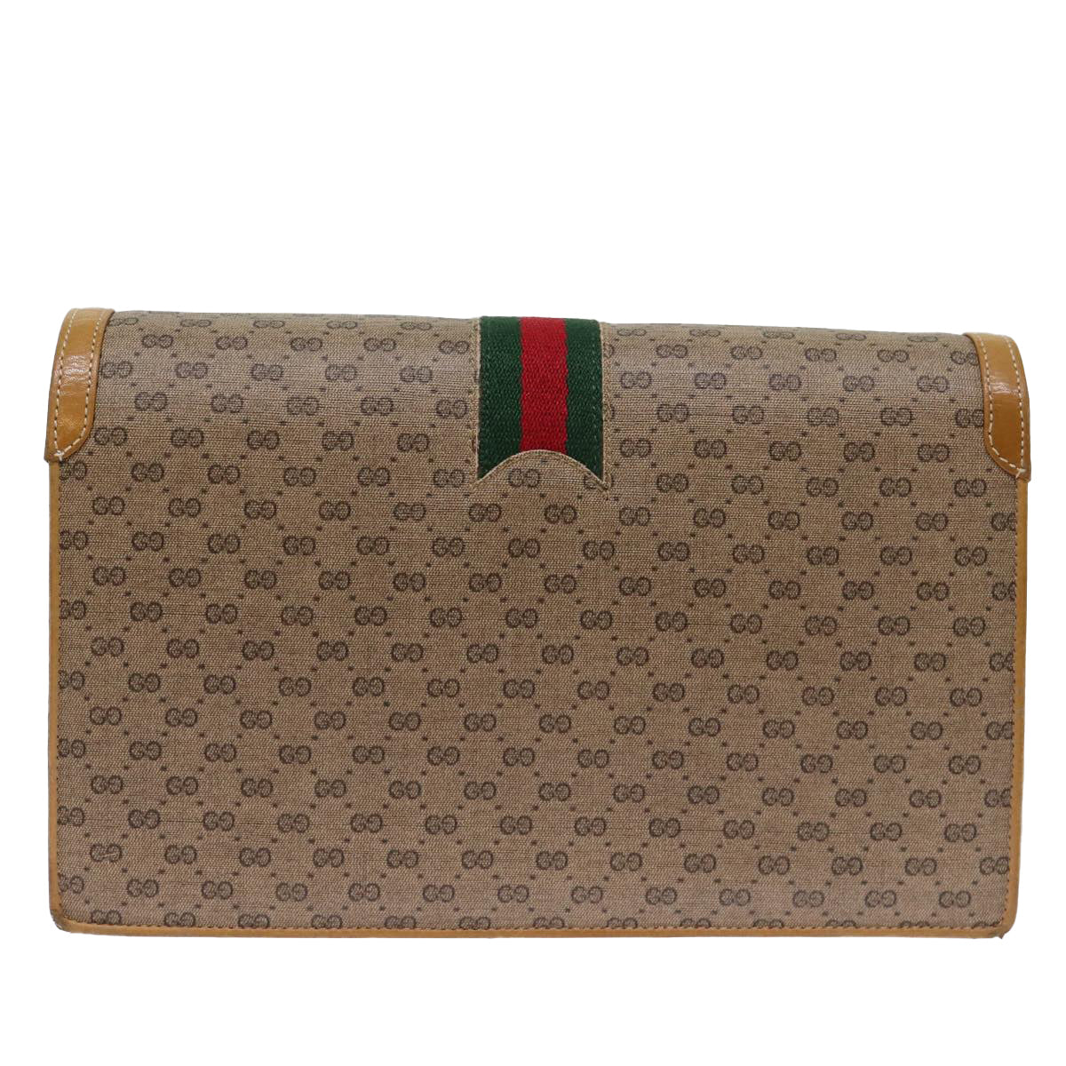 GUCCI Micro GG Supreme Chain Web Sherry Line Shoulder Bag PVC Beige yk12014