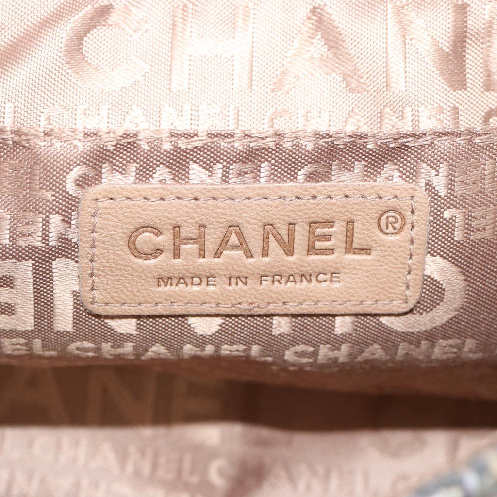 CHANEL Turn Lock Chain COCO Mark Shoulder Bag tweed Pink CC yk12015A