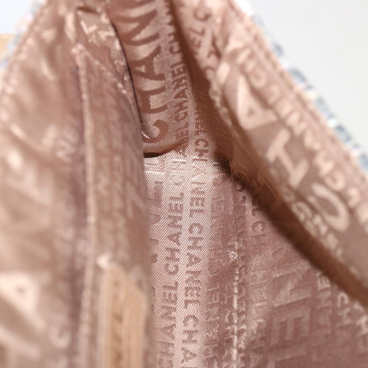 CHANEL Turn Lock Chain COCO Mark Shoulder Bag tweed Pink CC yk12015A