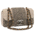 CHANEL Turn Lock Chain COCO Mark Shoulder Bag tweed Pink CC yk12015A