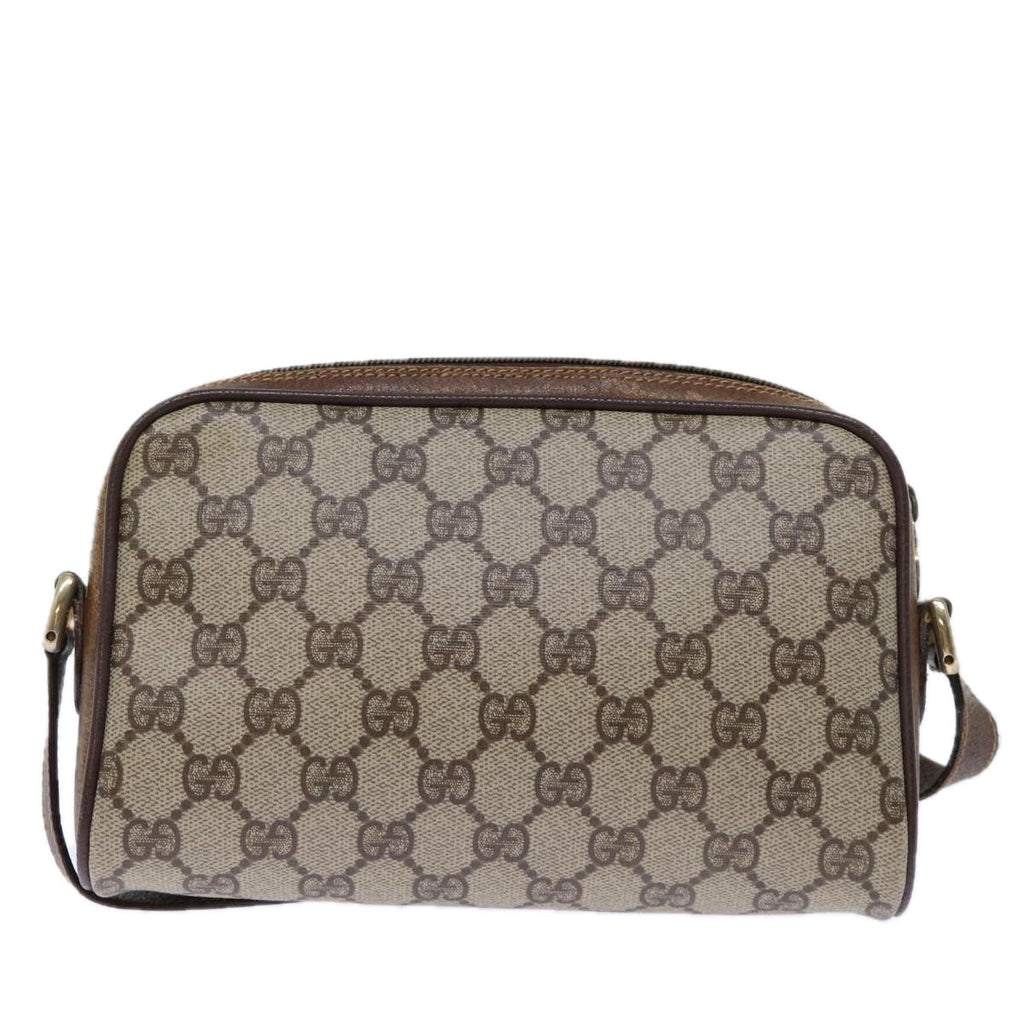 GUCCI GG Supreme Web Sherry Line Shoulder Bag PVC Beige 156 02 089 yk12027