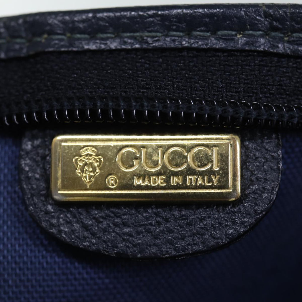 GUCCI GG Supreme Sherry Line Tote Bag PVC Navy Red yk12029