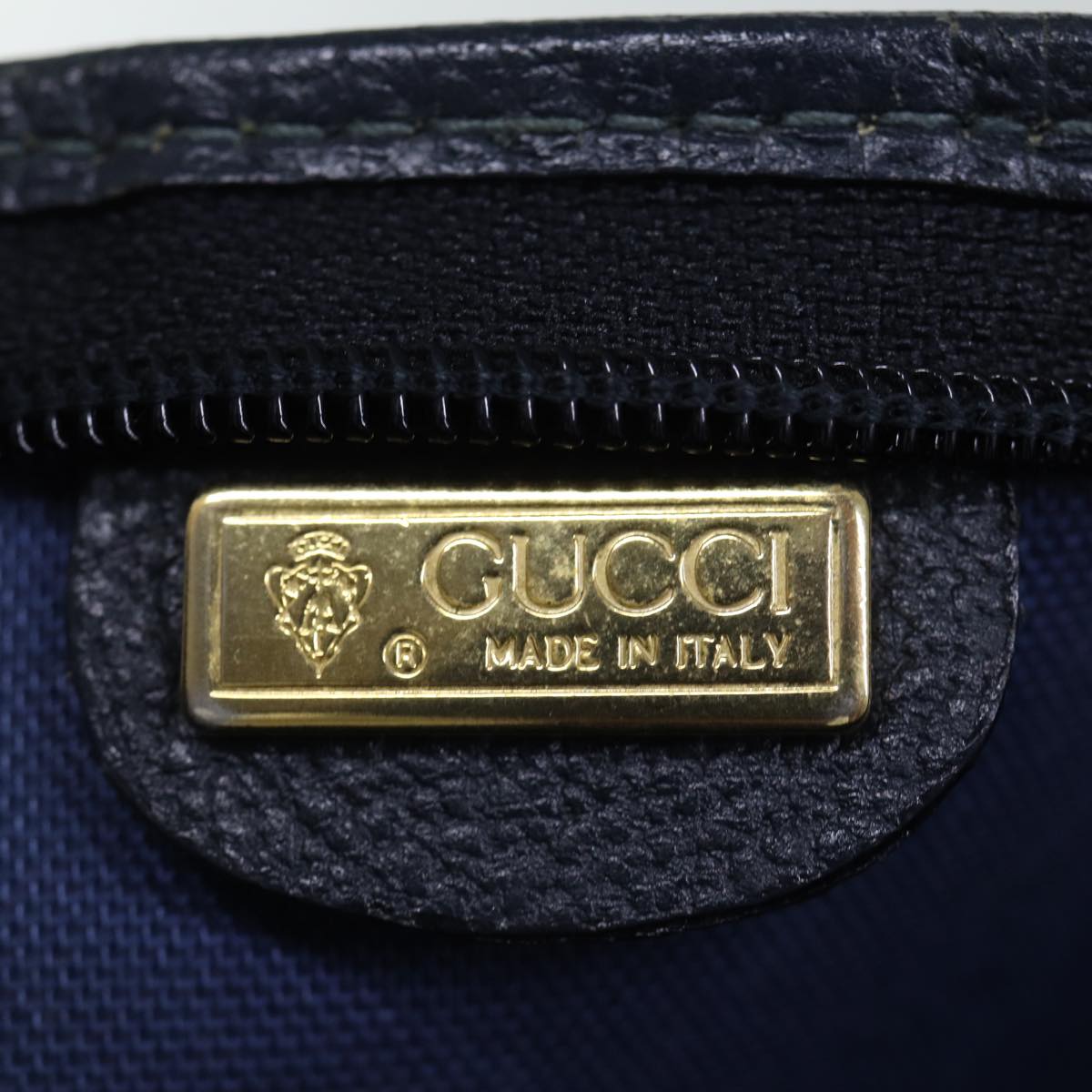 GUCCI GG Supreme Sherry Line Tote Bag PVC Navy Red yk12029