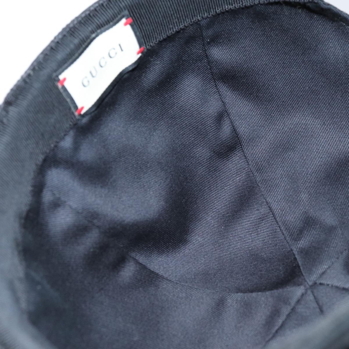 GUCCI GG Canvas Web Sherry Line Cap XL Black Red Green 200035 yk12030