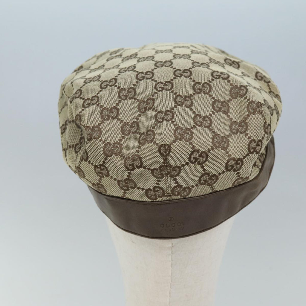 GUCCI GG Canvas Hunting Cap Hat M Beige yk12031