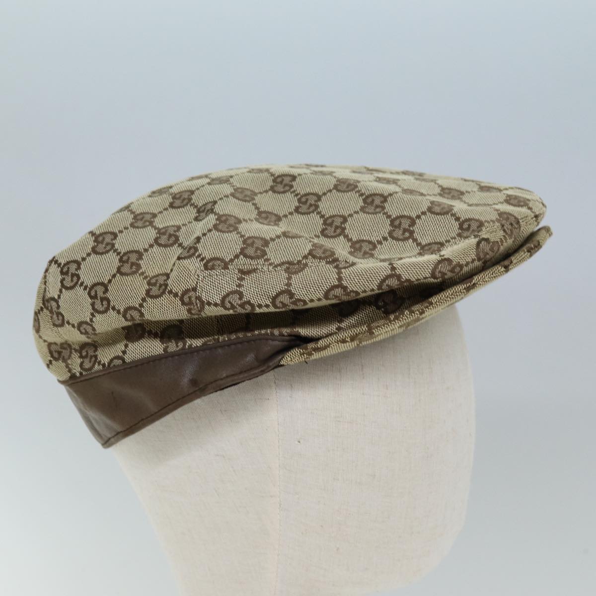 GUCCI GG Canvas Hunting Cap Hat M Beige yk12031