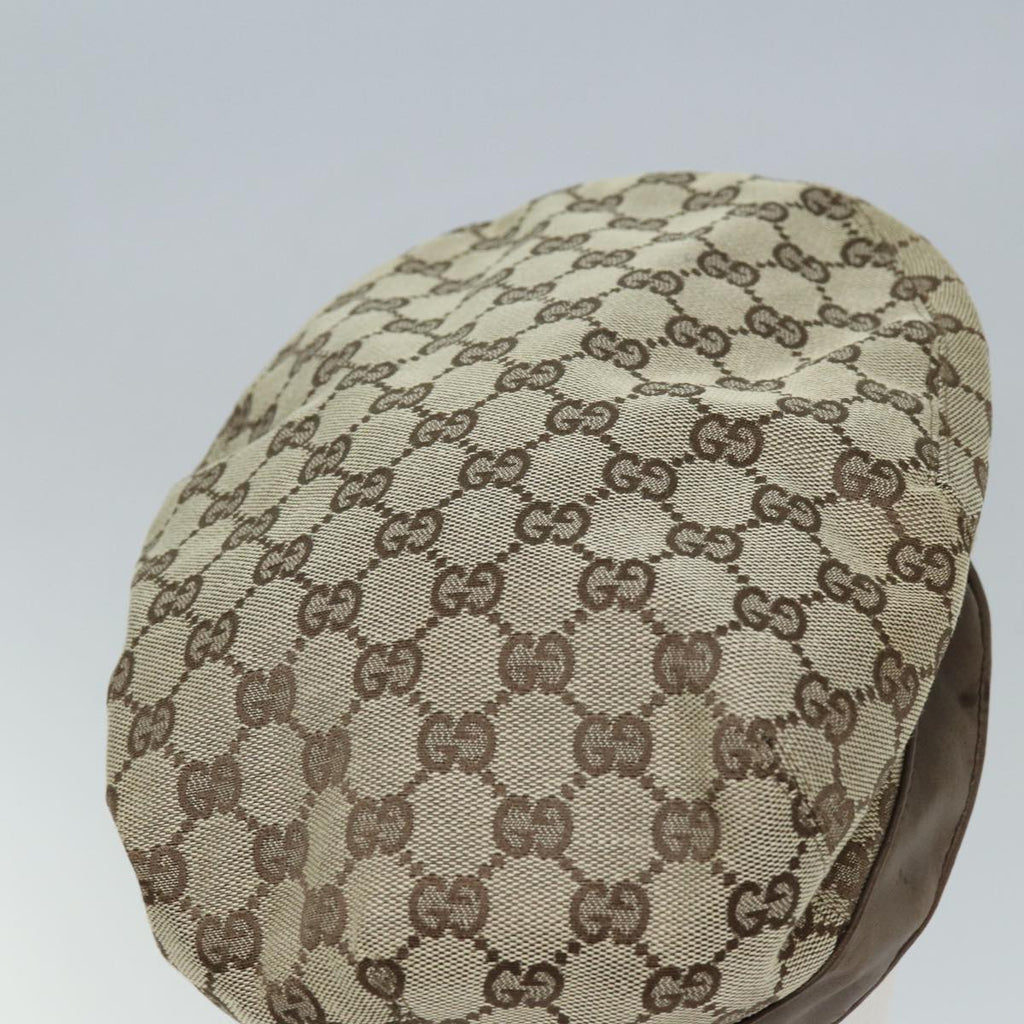 GUCCI GG Canvas Hunting Cap Hat M Beige yk12031