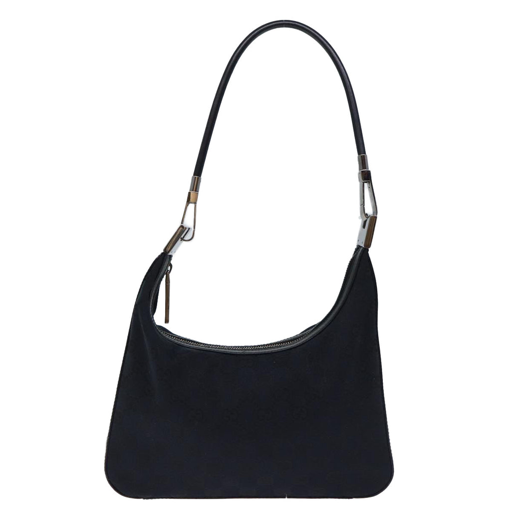 GUCCI GG Canvas Shoulder Bag Black 001 3812 yk12045