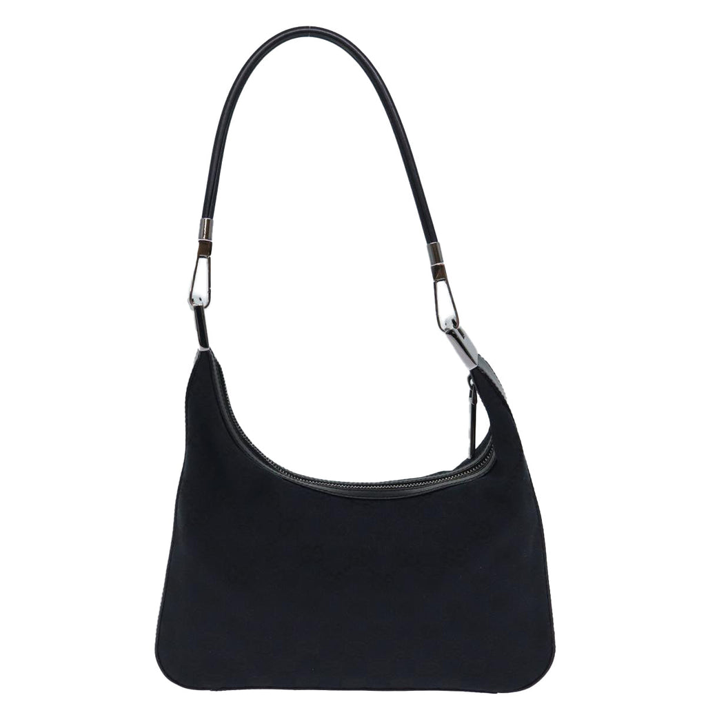 GUCCI GG Canvas Shoulder Bag Black 001 3812 yk12045
