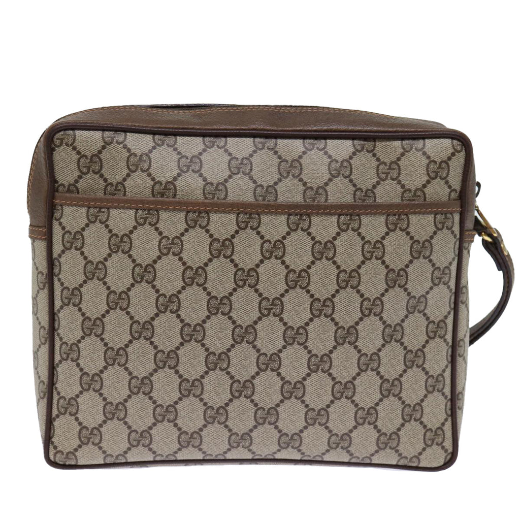 GUCCI GG Supreme Clutch Bag PVC Beige 156 01 053 yk12050