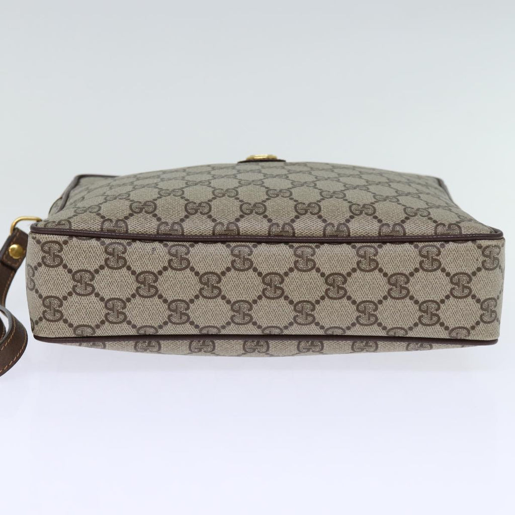 GUCCI GG Supreme Clutch Bag PVC Beige 156 01 053 yk12050