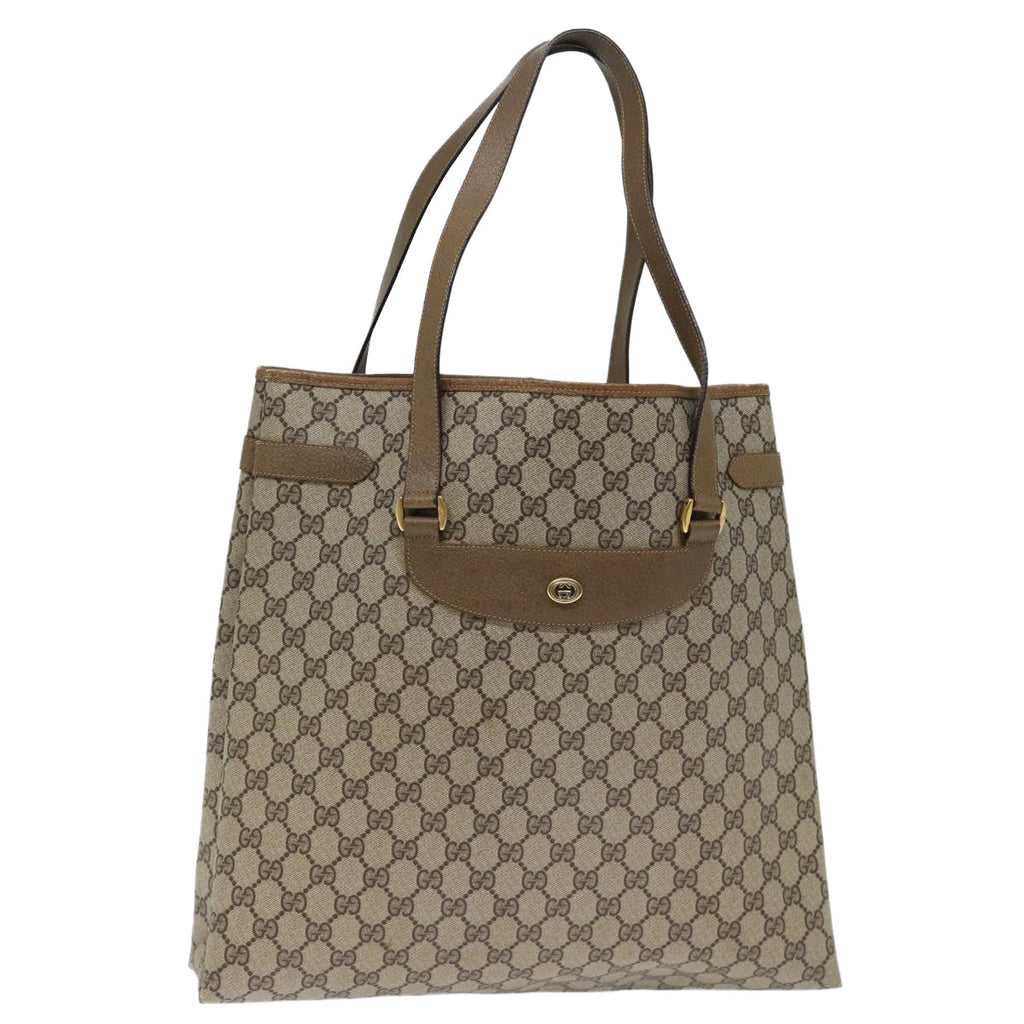 GUCCI GG Supreme Tote Bag PVC Beige 39 02 061 yk12055