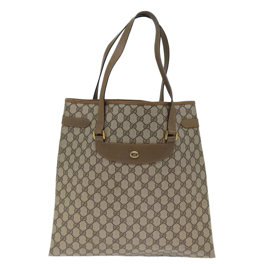 GUCCI GG Supreme Tote Bag PVC Beige 39 02 061 yk12055