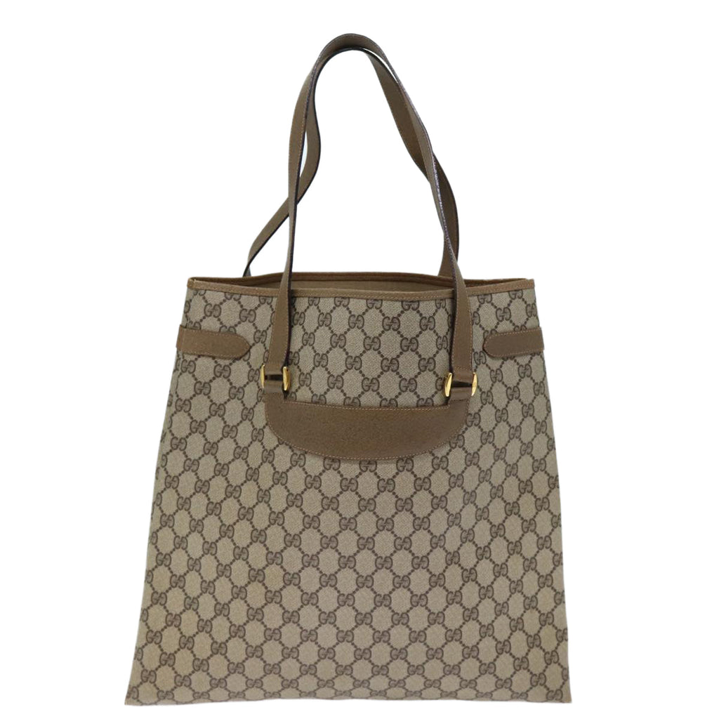 GUCCI GG Supreme Tote Bag PVC Beige 39 02 061 yk12055