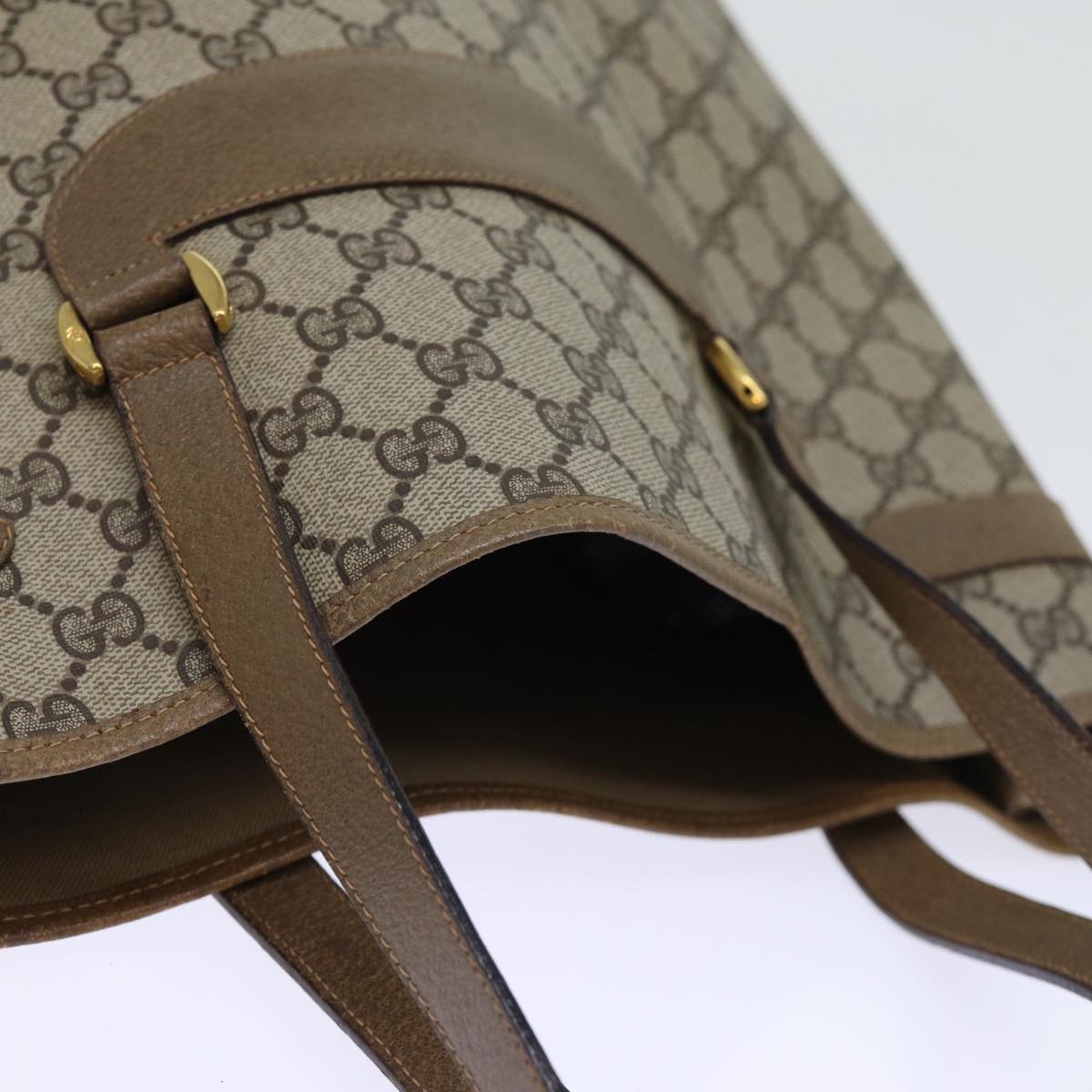 GUCCI GG Supreme Tote Bag PVC Beige 39 02 061 yk12055