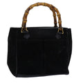 GUCCI Bamboo Hand Bag Suede Black 000 122 0316 yk12056